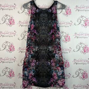Forever New dress paisley unique pattern Elegant Black pink purple blue Dress